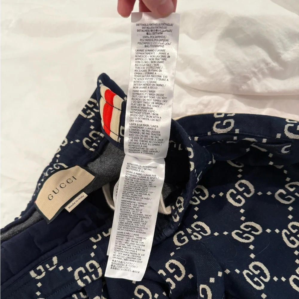 Gucci GG Blue Jacquard Cotton Joggers Men’s Size Small - Picture 5 of 7